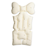 SONARIN soft baby stroller seat liner olive, front view showing plush fabric for cozy comfort