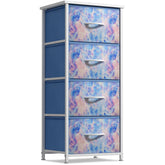 Sorbus dresser storage tower with 4-drawer tie-dye, ideal for decluttering bedrooms