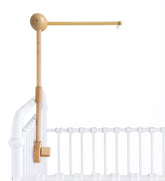 Sorrel + Fern crib mobile arm 360-degree adjustable wooden securely holds the mobile with smooth rotation.