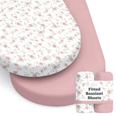 Sorrel + Fern Juliette bassinet sheets closeup showing buttery-soft cotton blend
