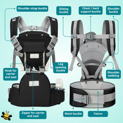 SOSA & CO outward carry shows baby facing outward during exploration.