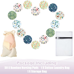 Sosation bamboo fiber nursing pads close up, soft and absorbent.