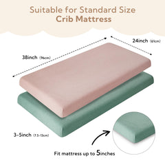 SOULFUL mini muslin crib sheets dusty rose in a nursery scene highlighting cozy style.