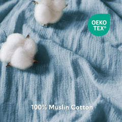 SOULFUL soft texture closeup highlights baby-friendly muslin fabric