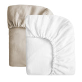 SOULFUL muslin crib sheet white — ultra-soft and breathable for baby sleep