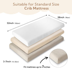 SOULFUL muslin crib sheets snug fit on standard mattress demonstrating stability