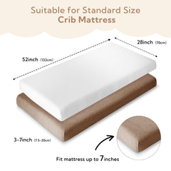 SOULFUL muslin crib sheets standard crib size 28x52—perfect fit for standard cribs