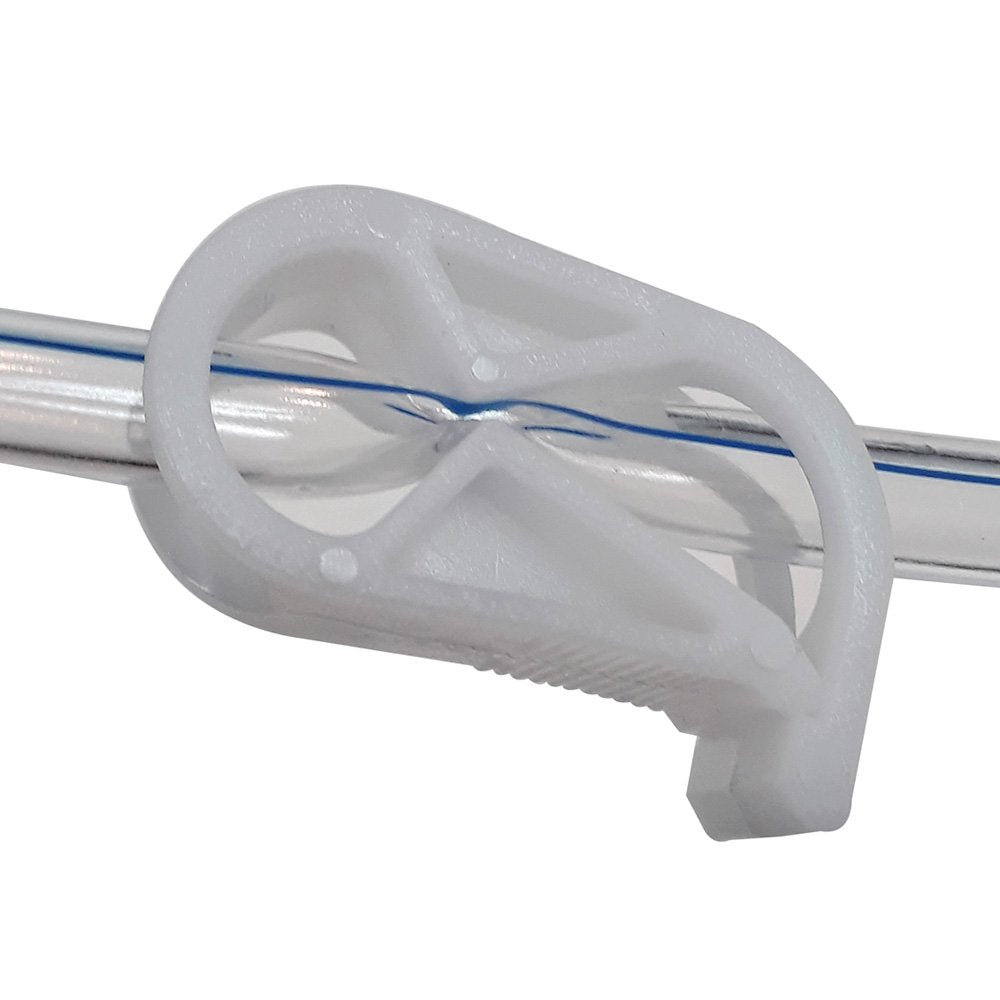 SoulGenie HealthAndYoga enema clamp side view for one-handed flow control.