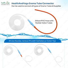 SoulGenie HealthAndYoga enema connector mounted for secure, leak-free use.
