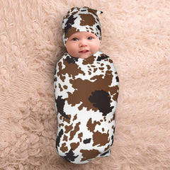 Sozzjile brown cow print beanie keeps little heads snug and stylish