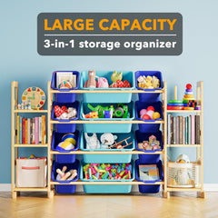 Small blue SpaceAid bin ideal for tiny pieces like beads and figurines.