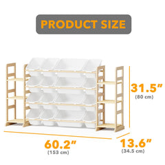 SpaceAid large and small bins enable easy toy sorting and quick cleanup.