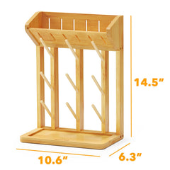 SpaceAid durable bamboo construction supports different bottle sizes