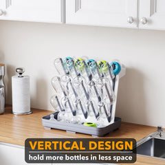 SpaceAid compact kitchen dryer fits varied bottle sizes neatly.