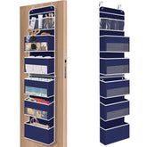 SpaceHacks 6-tier door organizer with clear window for quick item visibility.