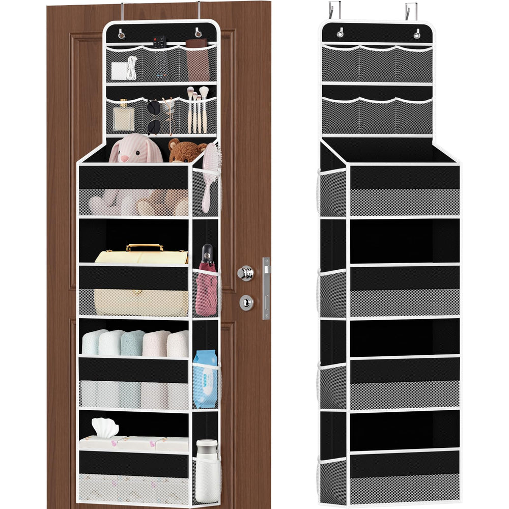 SpaceHacks 6-Tier Door Organizer with mesh pockets for quick access and visibility