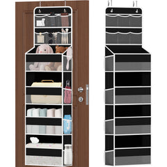 SpaceHacks 6-Tier Door Organizer with mesh pockets for quick access and visibility