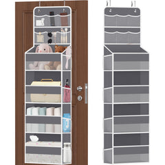 SpaceHacks 6-tier over-the-door organizer with mesh pockets enhances space and accessibility