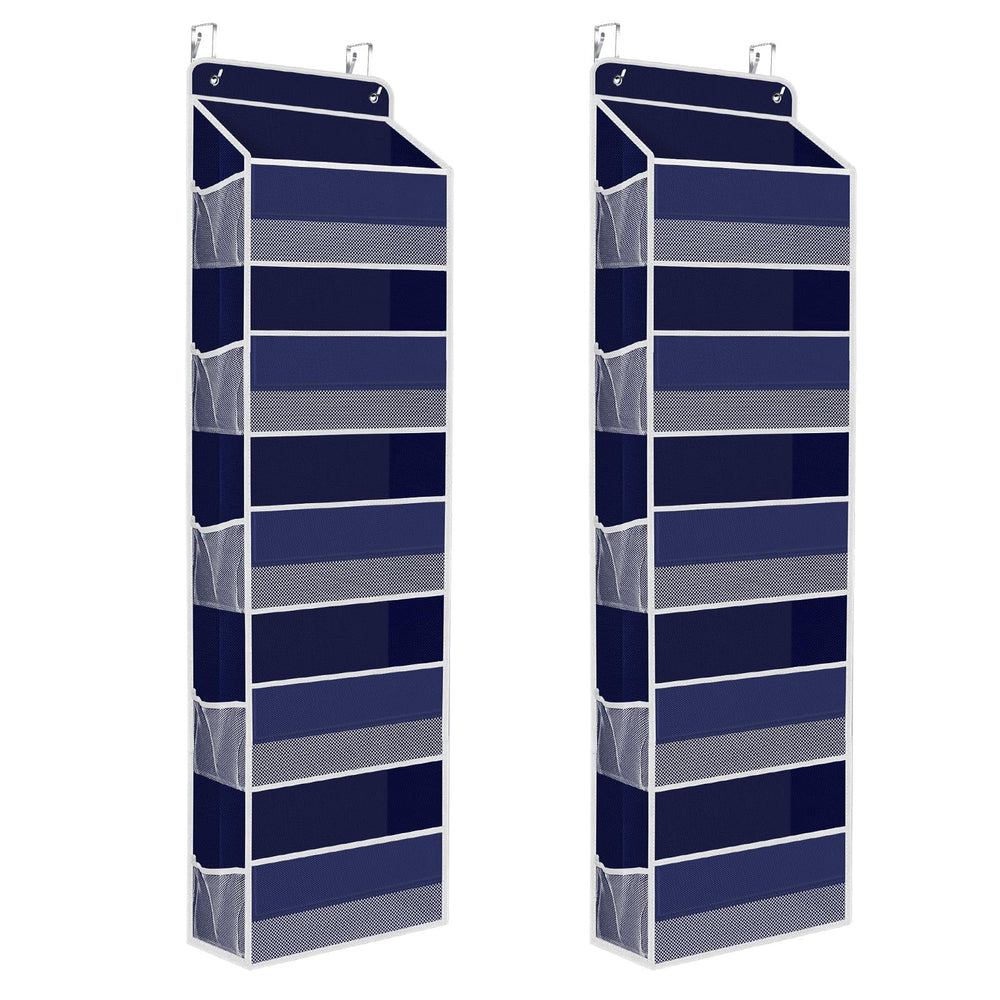 SpaceHacks door organizer 5-tier front view showing compact storage
