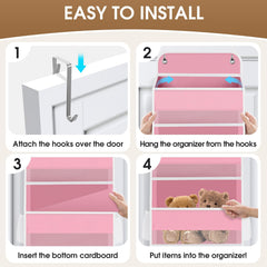 SpaceHacks hanging storage fits bedroom or nursery for neat organization