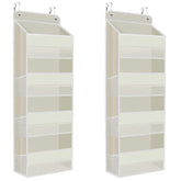 SpaceHacks over-the-door organizer with four pockets for clutter-free storage behind doors.