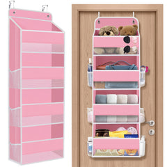 SpaceHacks over-the-door organizer with a clear window keeps items visible and accessible.