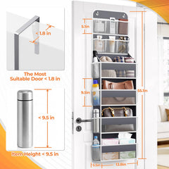 SpaceHacks door organizer top mesh pockets keep small items visible and reachable