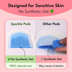 Sparkle Pads heavy overnight absorbency close-up for all-night confidence.