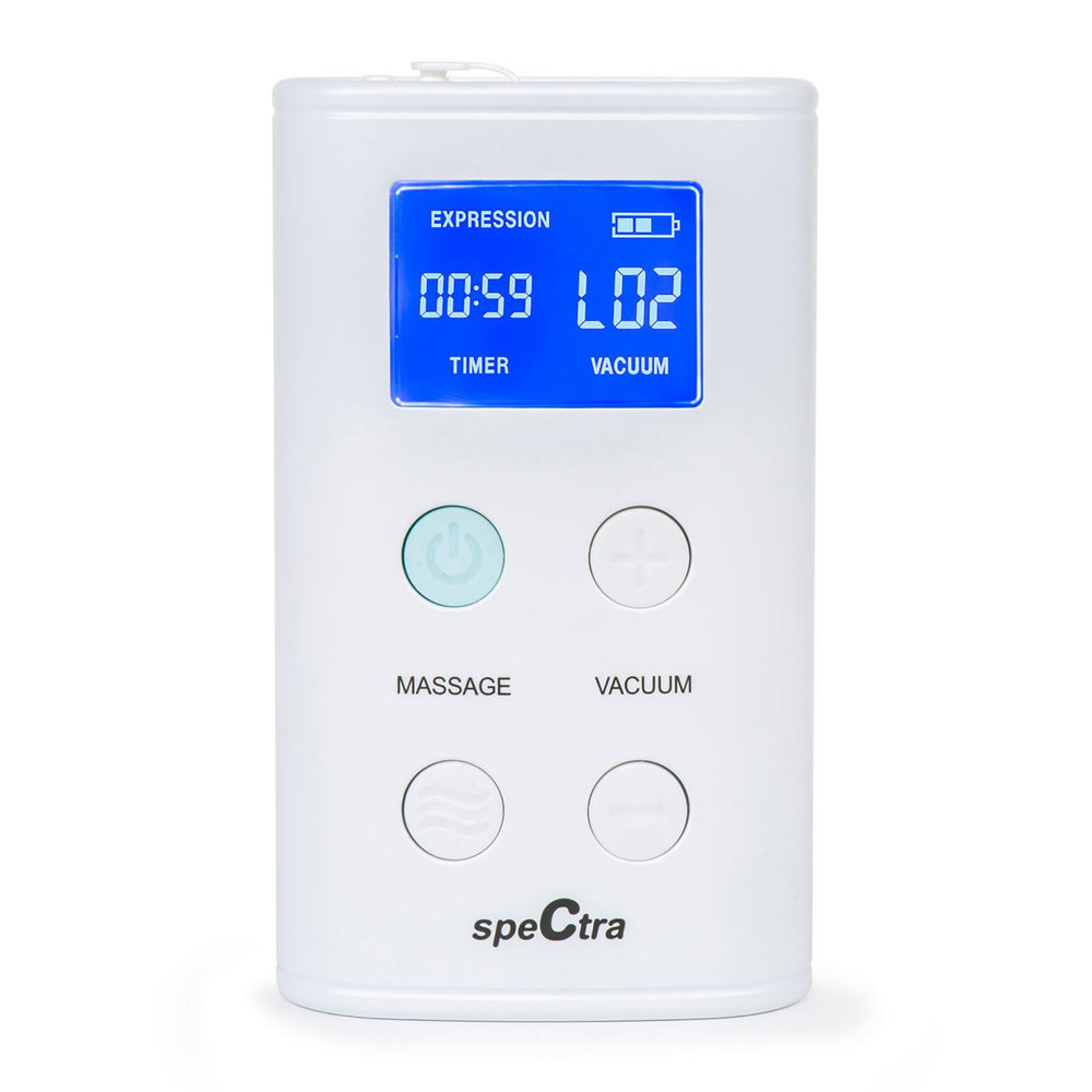 Spectra 9 Plus pump front view showing comfortable expression for on the go feeding