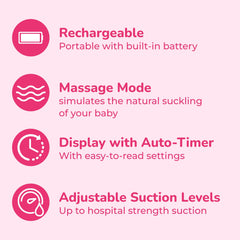 SPECTRA S1 Plus rechargeable battery enables cordless pumping sessions.
