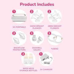 Spectra Synergy Gold nightlight and timer support easy nighttime pumping.