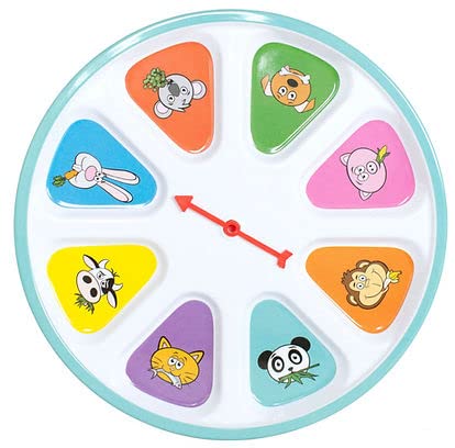 SpinMeal picky eater plate with Spin the Arrow encourages kids to try new foods