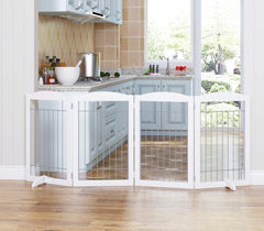 Spirich four-panel gate is 30in tall, ideal for stair or doorway safety.