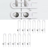 SPISPI 12-pack U-shaped cabinet locks secure cupboards and drawers.