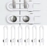 SPISPI baby proof cabinet locks pack 6 on a cabinet door for child safety.