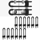 SPISPI 12-pack u-shaped black cabinet locks protect kids and pets in busy kitchens