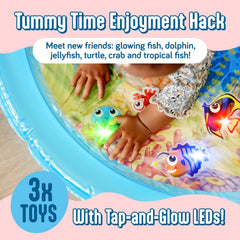 SplashEZ extra-large 30-inch play area supports crawling and exploration.