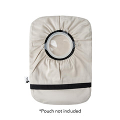 Spoonie Threads beige water-resistant cover provides protection against leaks and stains.