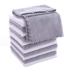 Spotted Play 12x12 inch baby washcloths flatlay highlighting versatility