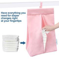 SPRINGSPIRIT diaper stacker pink hanging straps for hands-free setup