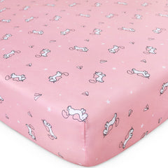 SPRINGSPIRIT girl crib sheets skin-friendly design supports easy care and quiet nights.