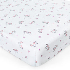 SPRINGSPIRIT girl crib sheets breathable fabric ideal for gentle skin and airflow.