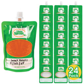 Sprout Cups disposable baby food pouches show 6 oz capacity for convenient meals on the go.
