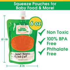 Front writable area on Sprout Cups pouches to label contents and dates quickly.