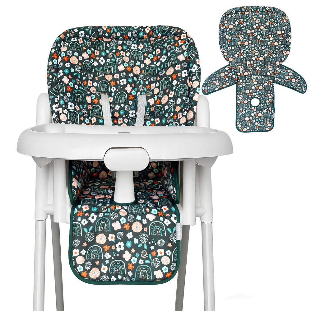 Sprouterie baby high chair cover with waterproof fabric protects chairs and reduces mess.