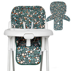 Sprouterie baby high chair cover with waterproof fabric protects chairs and reduces mess.