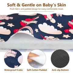 Machine-washable Sprouterie high chair cover stays fresh after washing