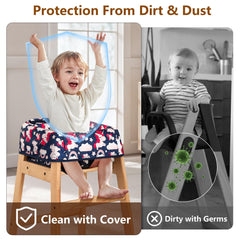 Three-layer padding on Sprouterie high chair cover adds soft comfort