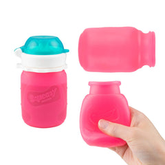 Squeasy Snacker no-spill insert closeup, helps prevent spills during meals