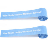 Sratte sky blue belly measuring tape with two rolls for baby showers.